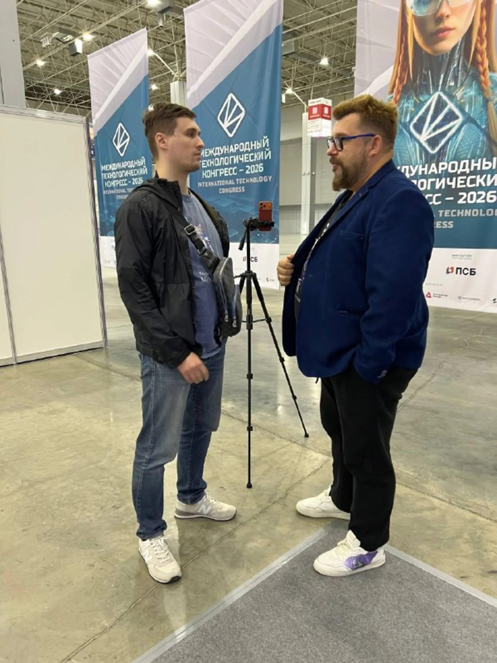 Съёмка интервью на конгрессе